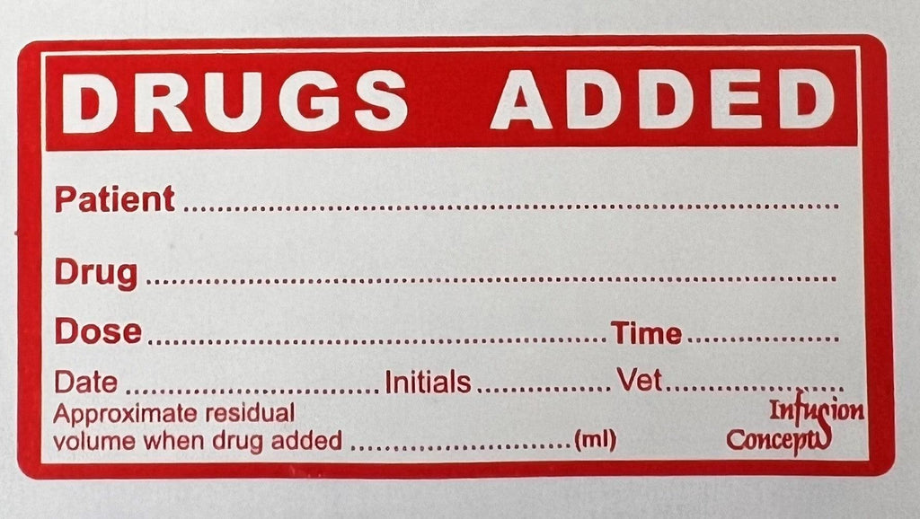 Drugs Added Labels - Red – Ace Vets Supplies